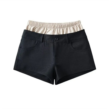 'Westside' Retro Streetstyle Low Waist 2 Pcs Shorts AlielNosirrah