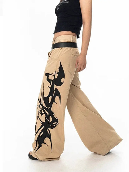 'Wild Flame' Streetstyle Sprayed Ink Cargo Pants AlielNosirrah