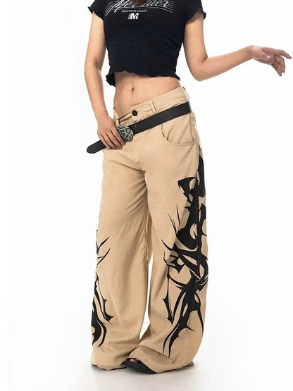 'Wild Flame' Streetstyle Sprayed Ink Cargo Pants AlielNosirrah