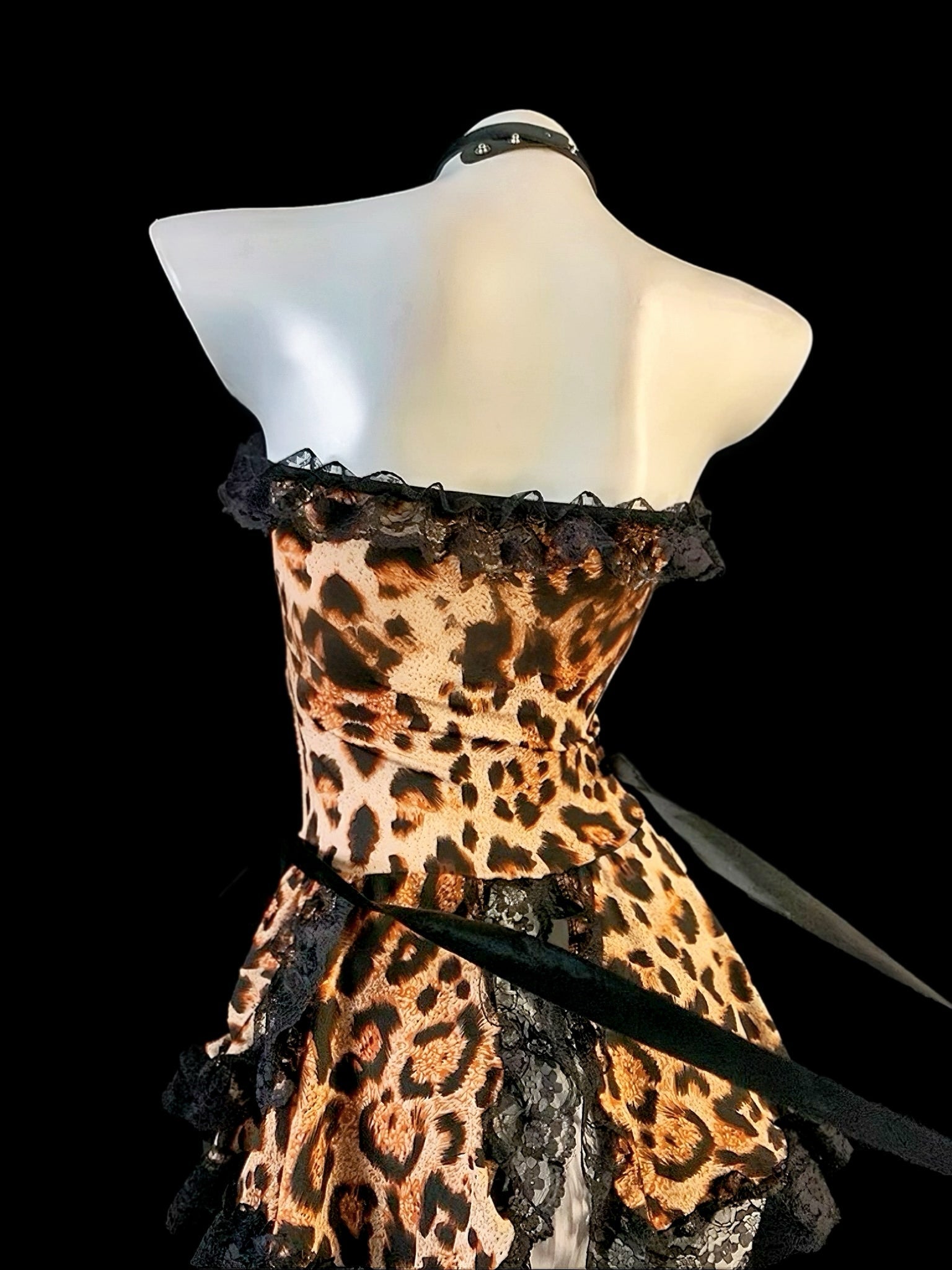 'Wild Night' Y2k Cheetah Leopard Print Strap Dress Set For Valentines Day AlielNosirrah