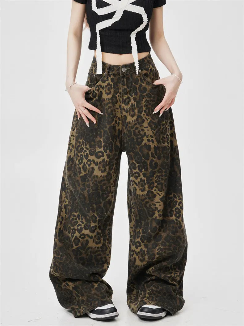 'Wild Spirit' Streetstyle Cheetah Prints Oversized Cargo Pants AlielNosirrah