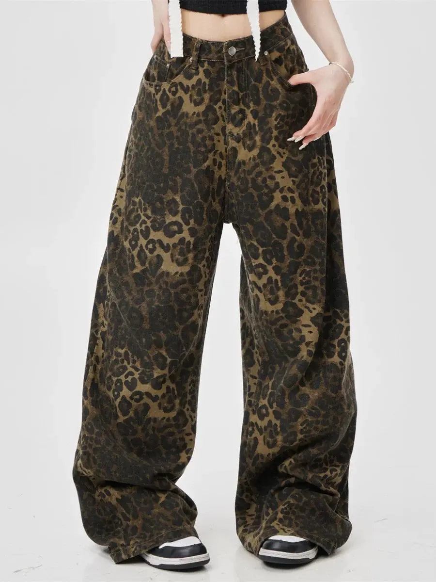 'Wild Spirit' Streetstyle Cheetah Prints Oversized Cargo Pants AlielNosirrah