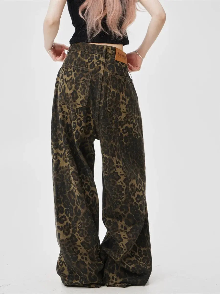 'Wild Spirit' Streetstyle Cheetah Prints Oversized Cargo Pants AlielNosirrah