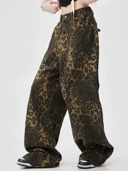 'Wild Spirit' Streetstyle Cheetah Prints Oversized Cargo Pants AlielNosirrah