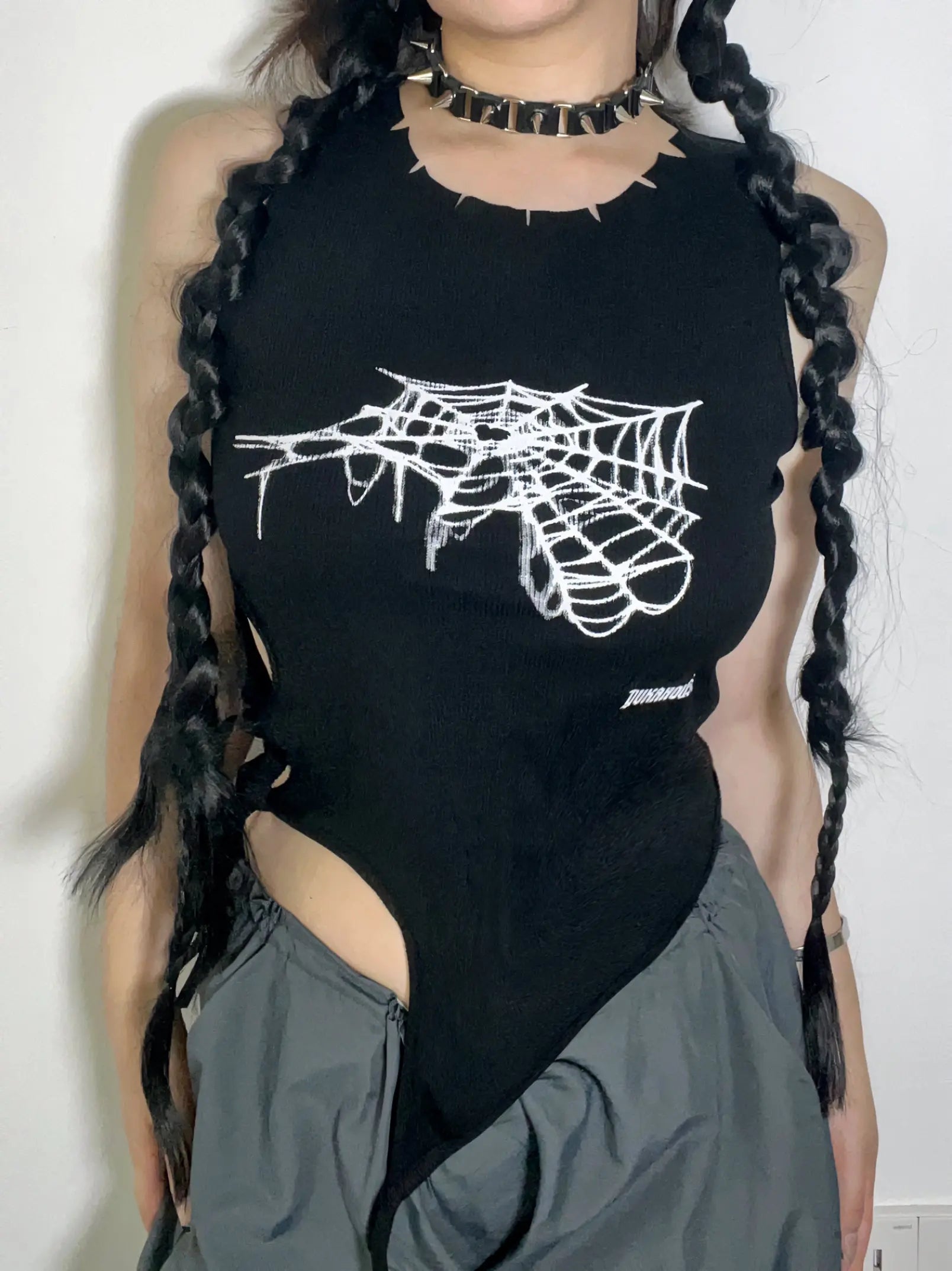 'Wolf Spider' Grunge Spider Web Tank Top AlielNosirrah