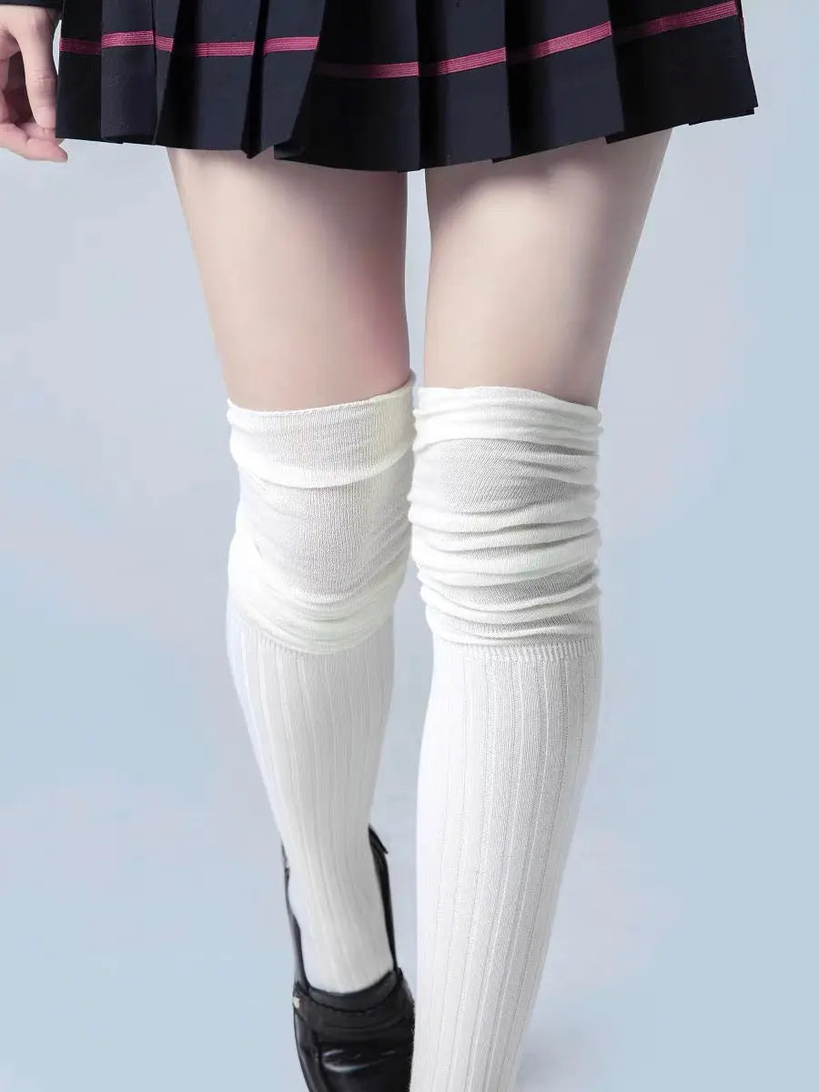 'Cream' Kawaii Cotton Loose Socks Tights AlielNosirrah