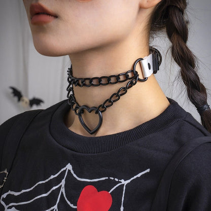 'Dope Lovers' Chains & Heart Choker AlielNosirrah