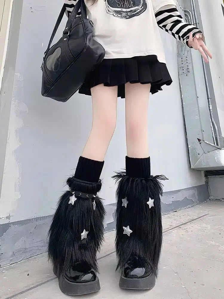 'Fluff Doll' Star Fur Kawaii Leg Warmers AlielNosirrah