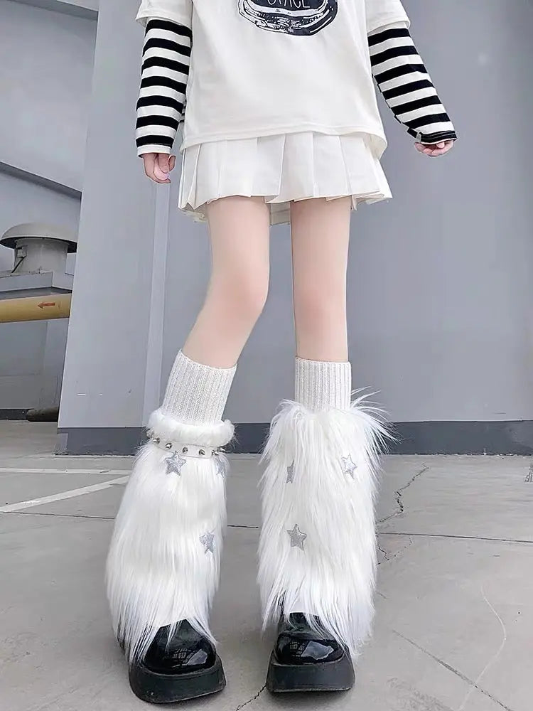 'Fluff Doll' Star Fur Kawaii Leg Warmers AlielNosirrah