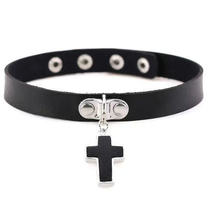 'Guardian Angels' Cross Pendant Choker AlielNosirrah