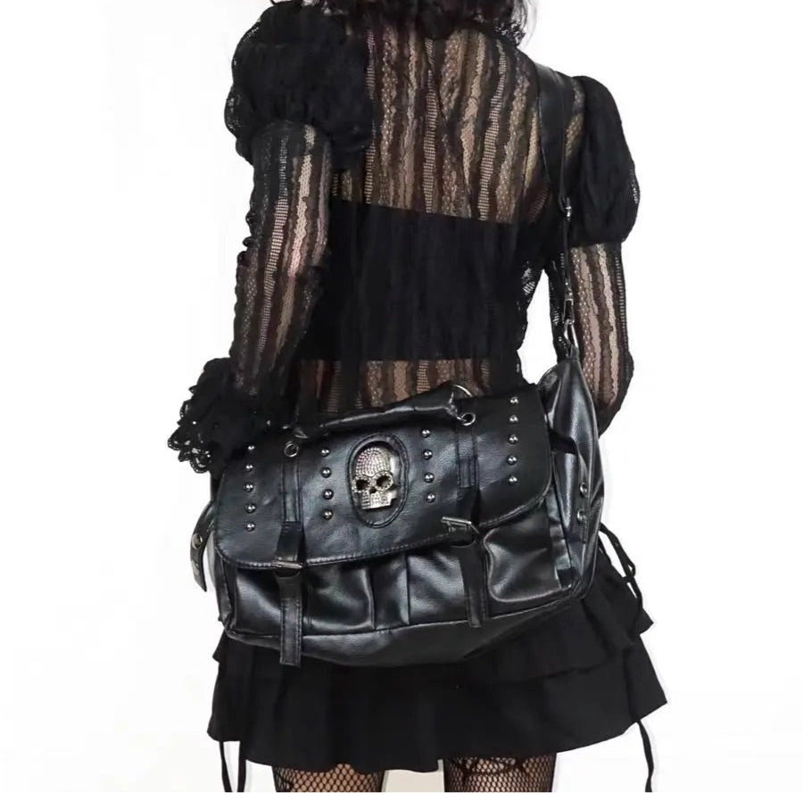 'Reborn' Dark Goth Skull Bag - AlielNosirrah