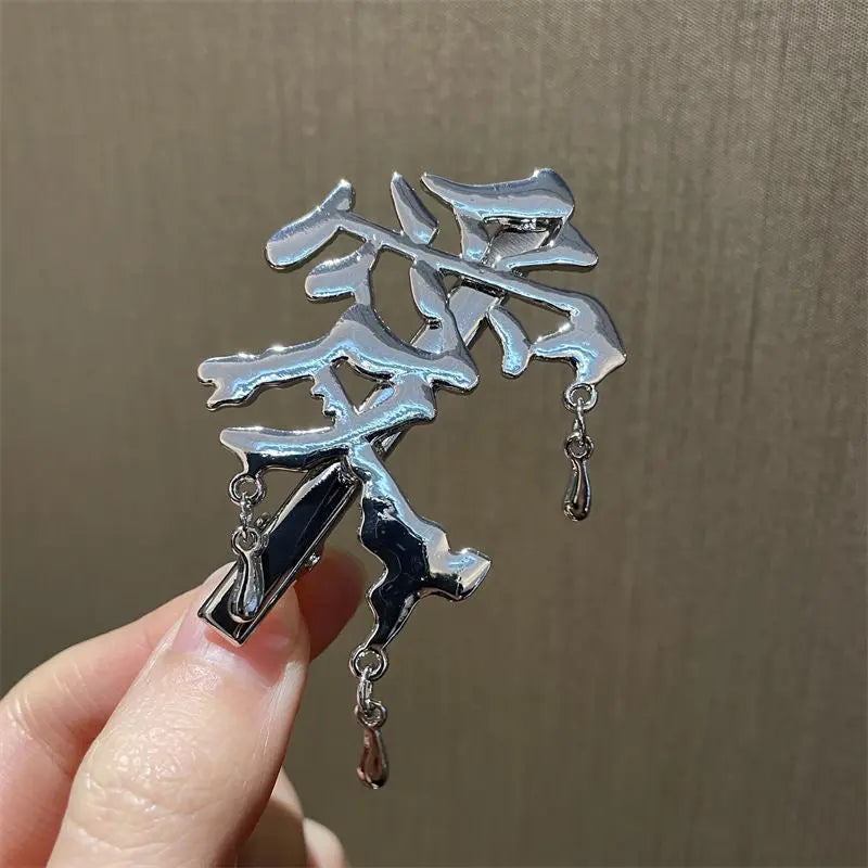 'Lovin' Dripping Characters Silver Hair Pin - AlielNosirrah