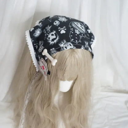 'Peakaboo' Kawaii Goth Scarf Headband