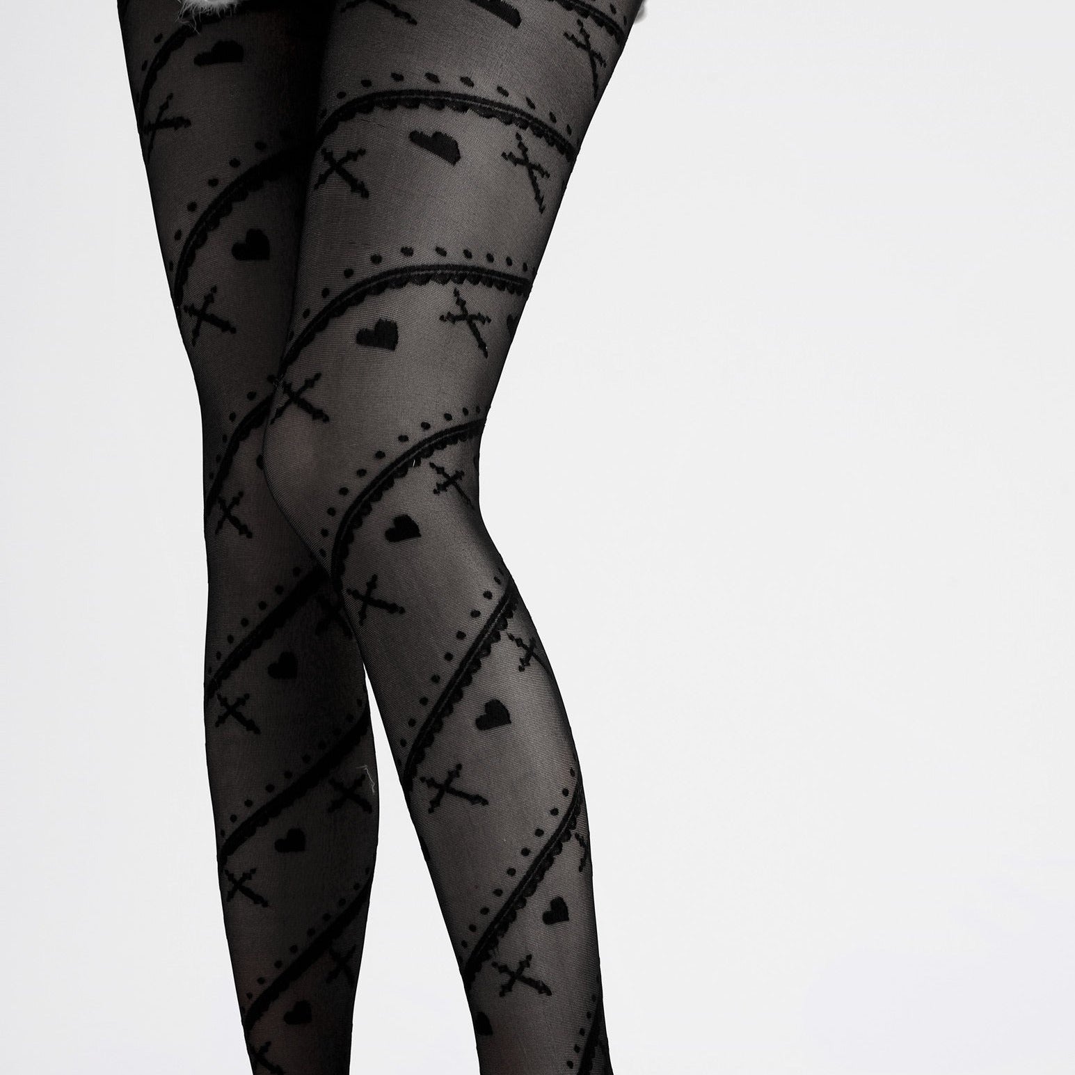 'Saints' Heart & Cross Holiday Alt Tights AlielNosirrah