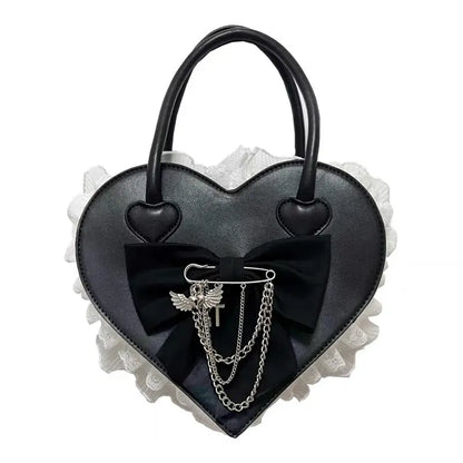 'Souffle' Kawaii Heart Shape Bowtie Hand Bag AlielNosirrah