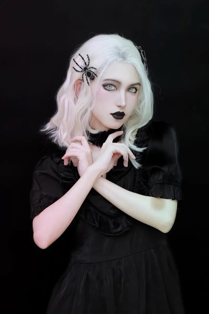 'Trapped' Dark Goth Spider Shape Hair Pins AlielNosirrah