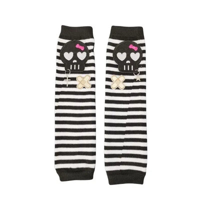 'lovely horribly' Y2k Harajuku Dark Knitted Striped Gloves AlielNosirrah